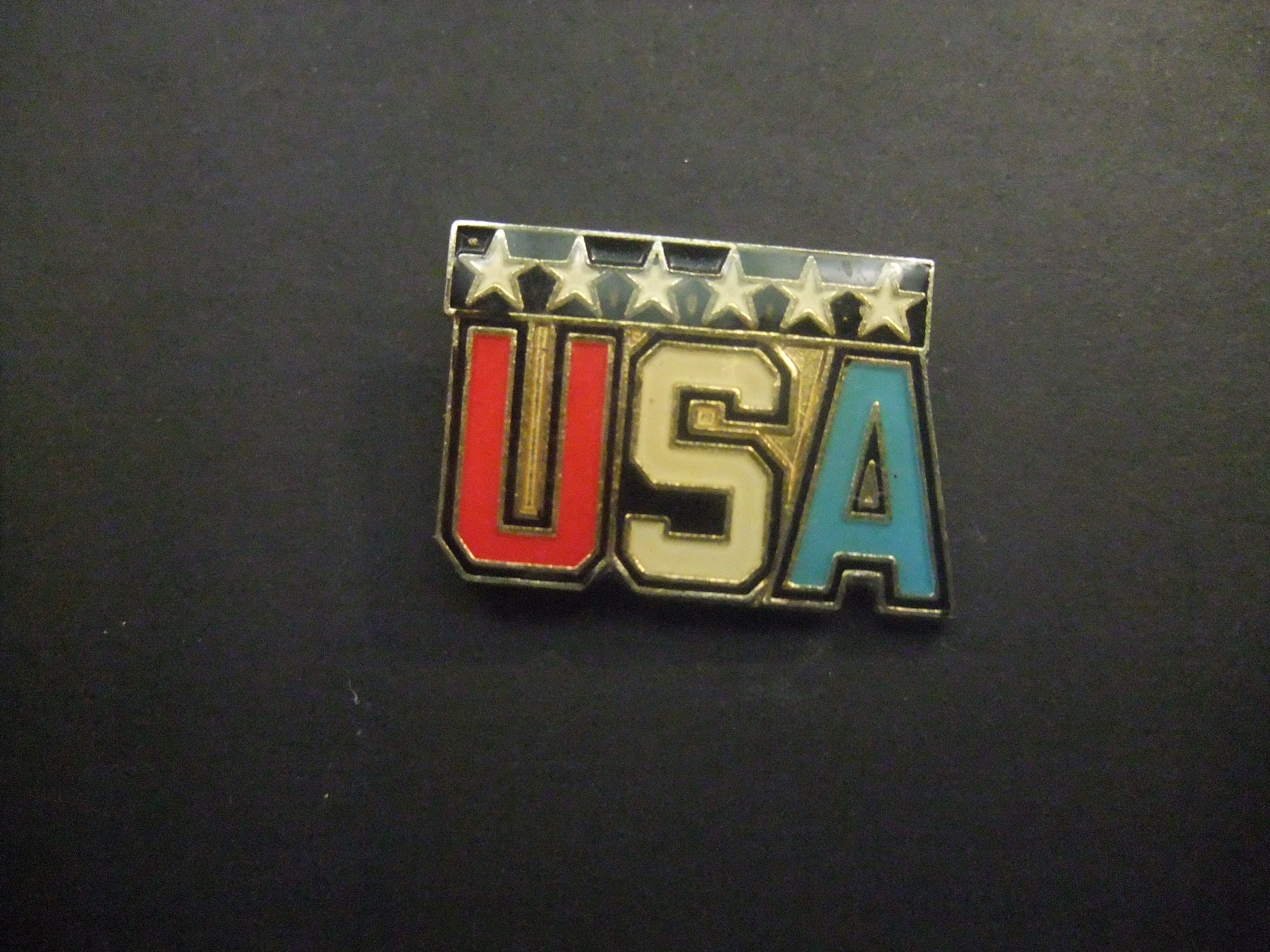 USA gekleurd logo met zes sterren (van de staten)